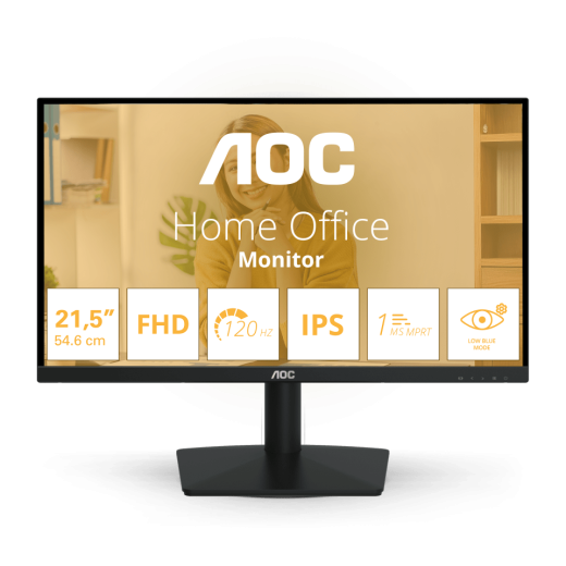 Монитор 21.5" AOC 22B15H2/01 IPS 1920x1080 120Hz 4ms 250 cd/m2 1000:1 VGA HDMI Черный