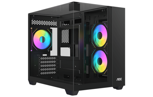 Корпус AOC CG399MB 3F M-ATX/ITX 2xUSB3.0 1xType-C 1xAudio/Mic Черный AOC-CG399M-BF3V1R0T3-G