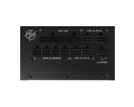 Блок питания MSI 1000W, MPG A1000G PCIE5, Full Modular, ATX, 80+ GOLD, КПД >90%, Fan 135mm, Черный