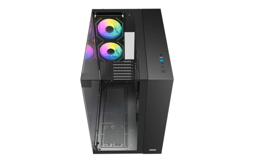Корпус AOC CG409B 5F ATX/M-ATX/ITX 2xUSB3.0 1xType-C 1xAudio/Mic Черный AOC-CG409-BF5V1R0T3-G