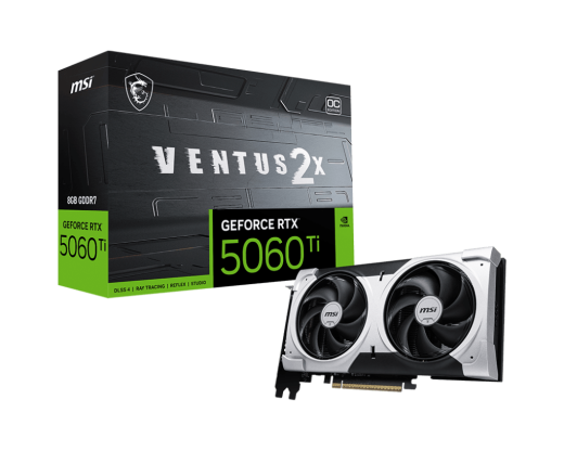 Видеокарта MSI GeForce RTX 5060 Ti 16G VENTUS 2X OC PLUS 16Gb GDDR7 128-bit 1xHDMI 3xDP G506T-16V2CP