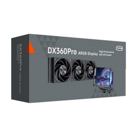 Водяное охлаждение для CPU PCCooler DX360Pro ARGB Display BK TDP 320W 1200/1700/1851/AM4/AM5 Черный