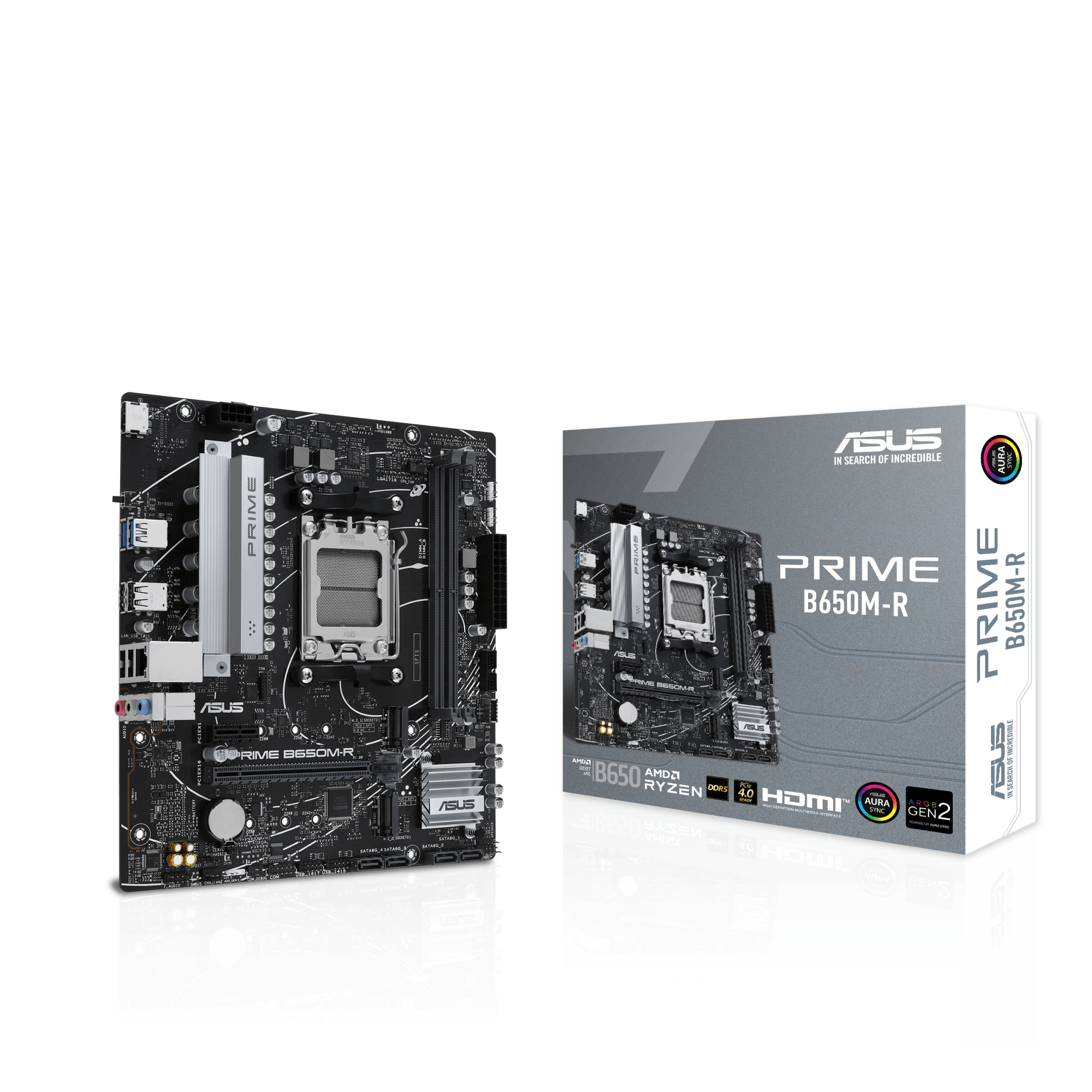 Материнская плата ASUS PRIME B650M-R AM5 2xDDR5 4xSATA3 RAID 2xM.2 HDMI mATX