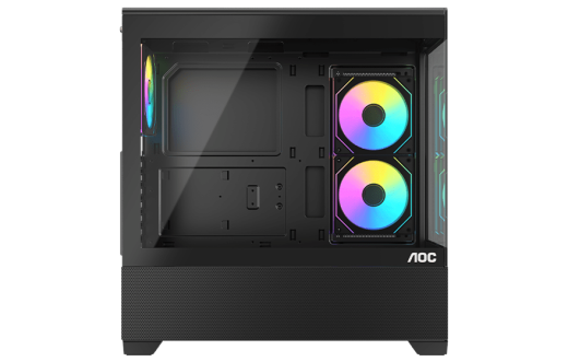 Корпус AOC CG393B 3F ATX/M-ATX/ITX 2xUSB(2.0/3.0) 1xType-C 1xAudio/Mic Черный AOC-CG393-BF3V1R0UD-G