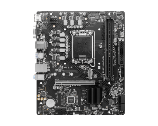 Материнская плата MSI PRO B760M-E DDR4 LGA1700 2xDDR4 4xSATA3 M.2 VGA HDMI mATX