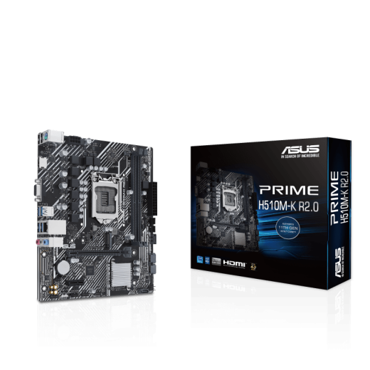 Материнская плата ASUS PRIME H510M-K R2.0 LGA1200 2xDDR4 4xSATA3 1xM.2 D-Sub HDMI mATX