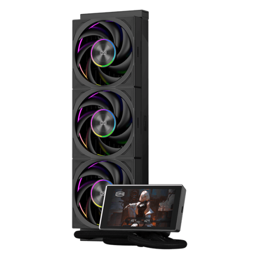 Водяное охлаждение для CPU PCCooler DT360 Max ARGB Display BK TDP 350W 1200/1700/1851/AM4/AM5 Черный