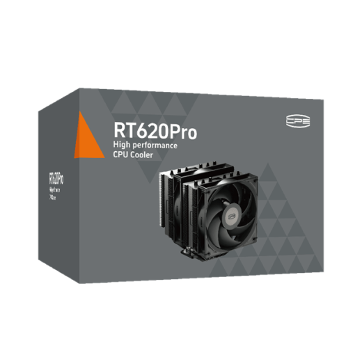 Вентилятор для процессора PCCooler RT620Pro BK TDP 265W 4pin PWM 115X/1200/1700/1851/AM4/AM5 Черный