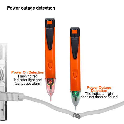 Бесконтактный тестер напряжения с фонариком 90-1000V Арт.660021