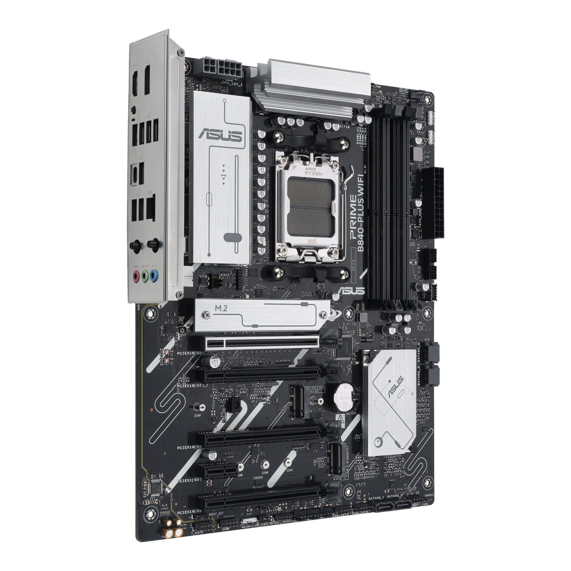 Материнская плата ASUS PRIME B840-PLUS WIFI AM5 4xDDR5 4xSATA 3xM.2 HDMI 2xDP mATX
