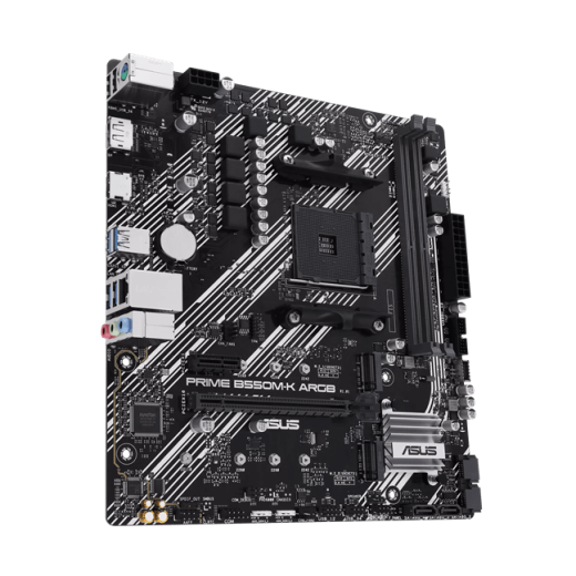 Материнская плата ASUS PRIME B550M-K ARGB AM4 2xDDR4 4xSATA3 2xM.2 1xHDMI 1xDP Type-C Коннектор mATX