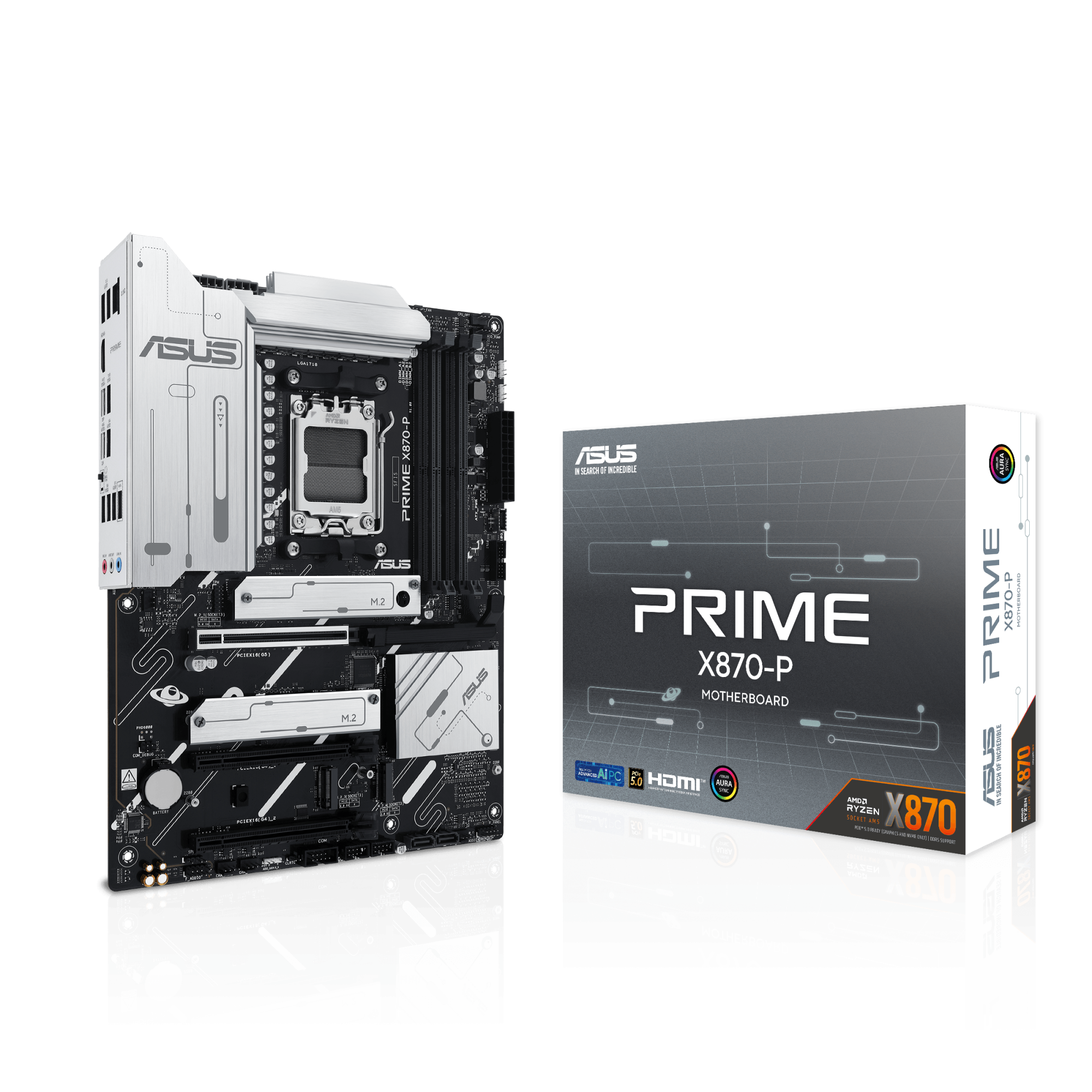Материнская плата ASUS PRIME X870-P AM5 4xDDR5 2xSATA3 4xM.2 HDMI USB-C ATX