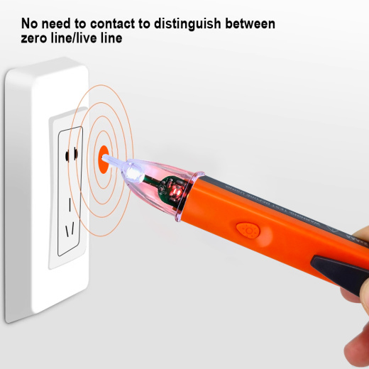 Бесконтактный тестер напряжения с фонариком 90-1000V Арт.660021