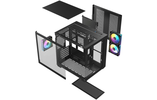 Корпус AOC CG391B 3F M-ATX/ITX 1xUSB2.0 1xUSB3.0 1xType-C 1xAudio/Mic Черный AOC-CG391-BF3V1R0T2-G
