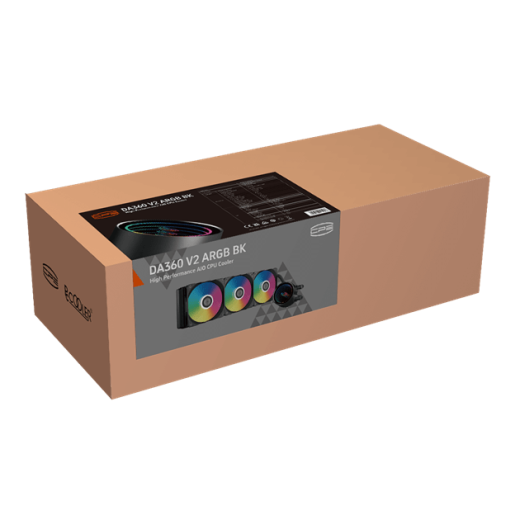 Водяное охлаждение для CPU PCCooler DA360 V2 ARGB BK TDP 300W 115X/1200/1700/1851/AM4/AM5 Черный