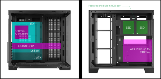 Корпус AOC CG395B 4F ATX/M-ATX/ITX 2xUSB3.0 1xType-C 1xAudio/Mic Черный AOC-CG395-BF4V2R0T2-G