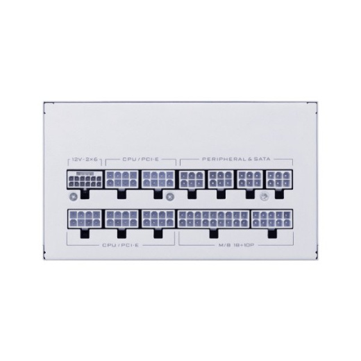 Блок питания Lian Li 1000W, SX1000P, Full Modular, 80+ PLATINUM, КПД 94%, Белый, G9P.SX1000P.W000.EU