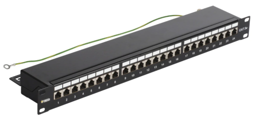 Патч-панель FTP на 24 порта cat 5e. 1U