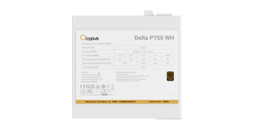 Блок питания Ocypus Delta P750 WH Белый 750W Non modular, 80+Bronze, КПД 87 Delta-P750-B1FDWH025X-EU