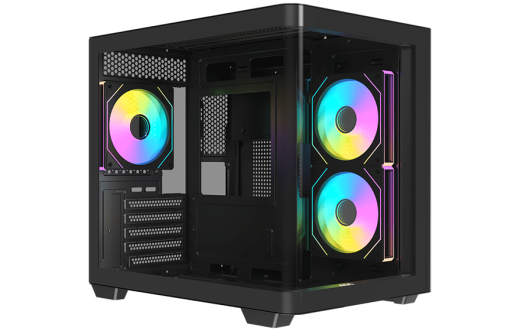 Корпус AOC CG350B 3F M-ATX/ITX 1xUSB2.0 1xUSB3.0 1xType-C 1xAudio/Mic Черный AOC-CG350-BF3V1R0W2-G
