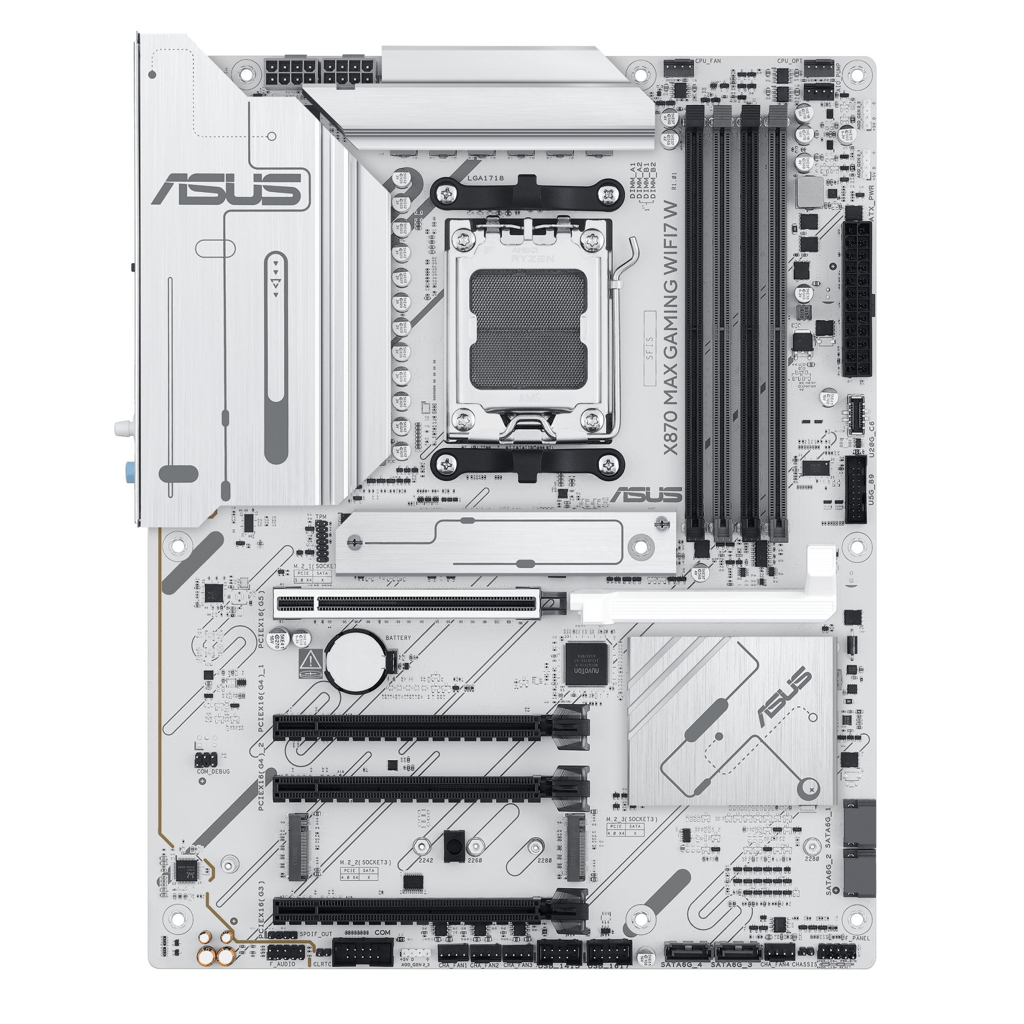 Материнская плата ASUS X870 MAX GAMING WIFI7 W AM5 4xDDR5 4xSATA3 RAID 3xM.2 HDMI 2xUSB-C ATX