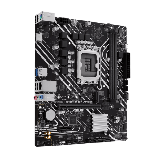 Материнская плата ASUS PRIME  H610M-K D4 ARGB, LGA1700 2xDDR4 4xSATA3 M.2 1xHDMI 2xARGB mATX
