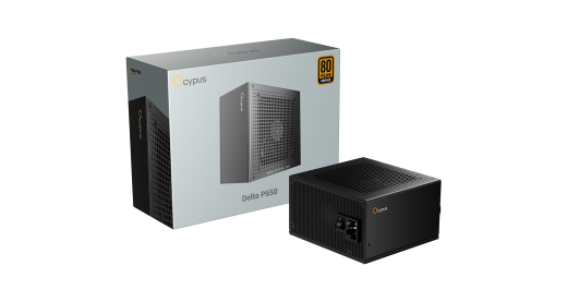 Блок питания Ocypus  650W, Delta P650, Non modular, 80+ BRONZE, Черный, Delta-P650-B1FDBK024X-EU