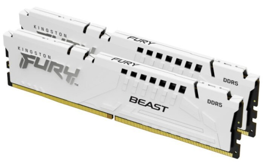 Оперативная память  32GB Kit (2x16) DDR5 5600MHz Kingston FURY Beast Whit EXPO CL36 KF556C36BWEK2-32