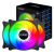 Вентилятор для корпуса PCCooler FX 120 ARGB BK 3 IN 1 3x(120x120x25mm) 1000-2000RPM 52,79CFM Black