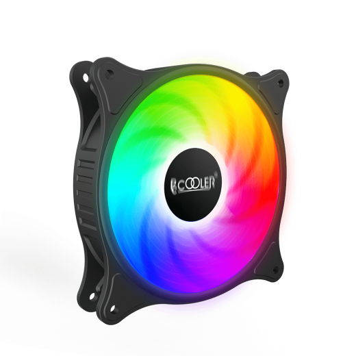 Вентилятор для корпуса PCCooler FX-120-3 120mm LED SRGB 3 pin + Molex 1200 RPM Black