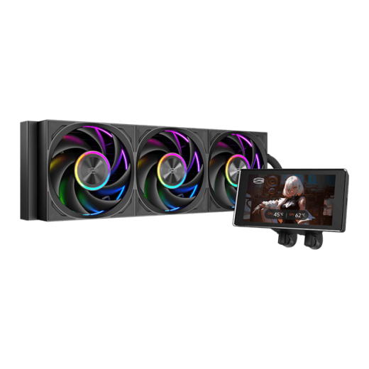 Водяное охлаждение для CPU PCCooler DT360 Max ARGB Display BK TDP 350W 1200/1700/1851/AM4/AM5 Черный