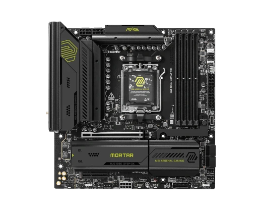 Материнская плата MSI MAG B850M MORTAR WIFI AM5 4xDDR5 4xSATA3 RAID 3xM.2 HDMI 2xType-C mATX