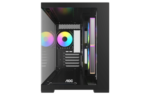 Корпус AOC CG392B 3F M-ATX/ITX 1xUSB2.0 1xUSB3.0 1xType-C 1xAudio/Mic Черный AOC-CG392-BF3V2R0T2-G