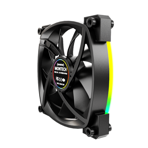 Вентилятор для корпуса Montech RX120 PWM (B) 1x(120x120x25mm)/800-1600RPM/59CFM/27dBA/Reverse Черный