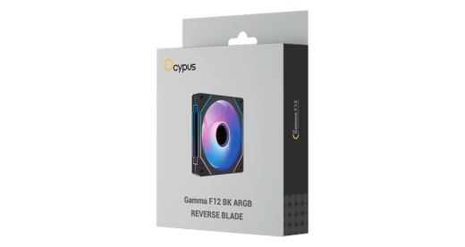 Вентилятор для корпуса Ocypus Gamma F12 WH ARGB REVERSE BLADE 1x(120x120x25mm) 800-1600RPM Белый