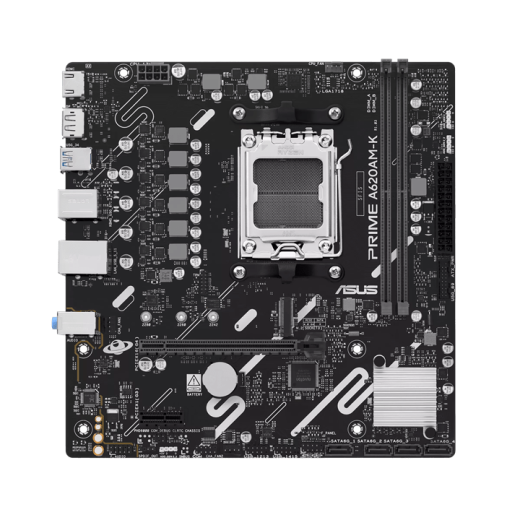 Материнская плата ASUS PRIME A620AM-K AMD A620A AM5 2xDDR5 4xSATA3 RAID M.2 HDMI DP mATX