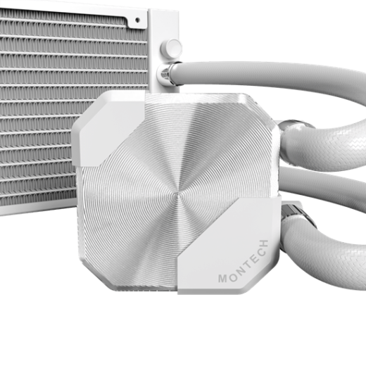 Водяное охлаждение для CPU Montech HyperFlow Silent 360 (W) TDP 350W 3x120 115x-1851/AM3-AM5 White
