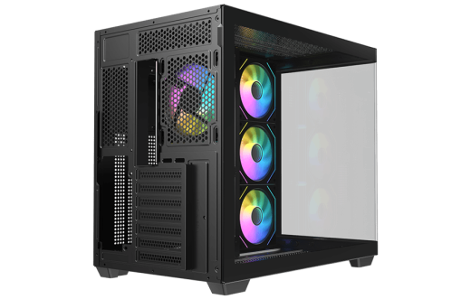 Корпус AOC CG455B 4F ATX/M-ATX/ITX 2xUSB3.0 1xType-C 1xAudio/Mic Черный AOC-CG455-BF4V1R0W2-G