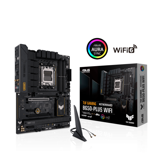 Материнская плата ASUS TUF GAMING B650-PLUS WIFI AM5 4xDDR5 4xSATA3 RAID 3xM.2 DP HDMI ATX