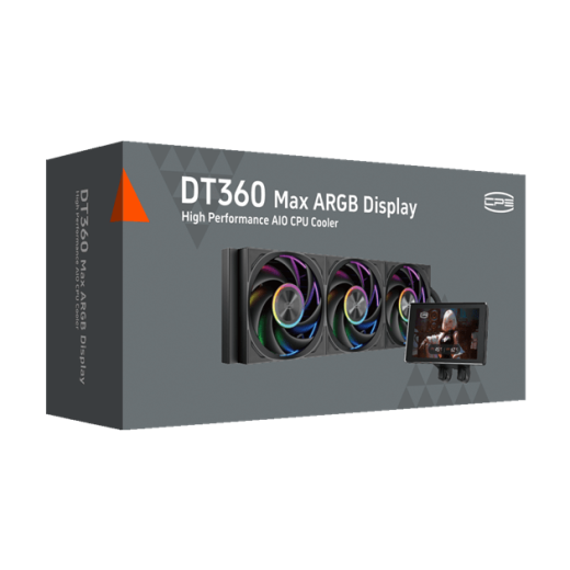 Водяное охлаждение для CPU PCCooler DT360 Max ARGB Display BK TDP 350W 1200/1700/1851/AM4/AM5 Черный