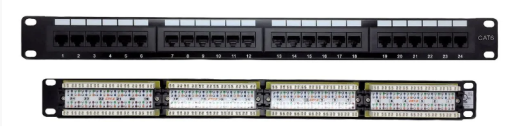 Патч-панель UTP на 24 порта cat 5e. 1U