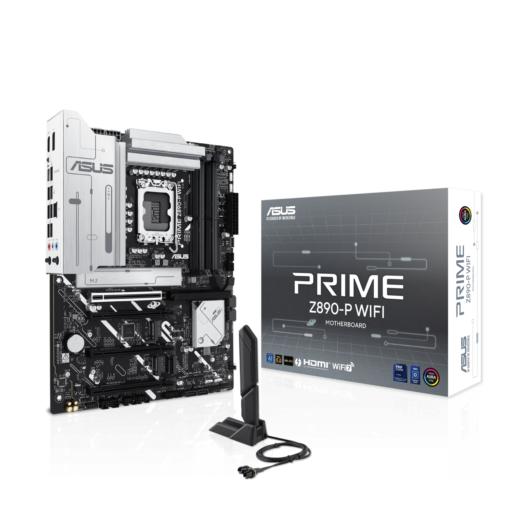 Материнская плата ASUS PRIME Z890-P WIFI, LGA1851 Z890 4xDDR5 4xSATA3 4xM.2 HDMI DP USB-C ATX