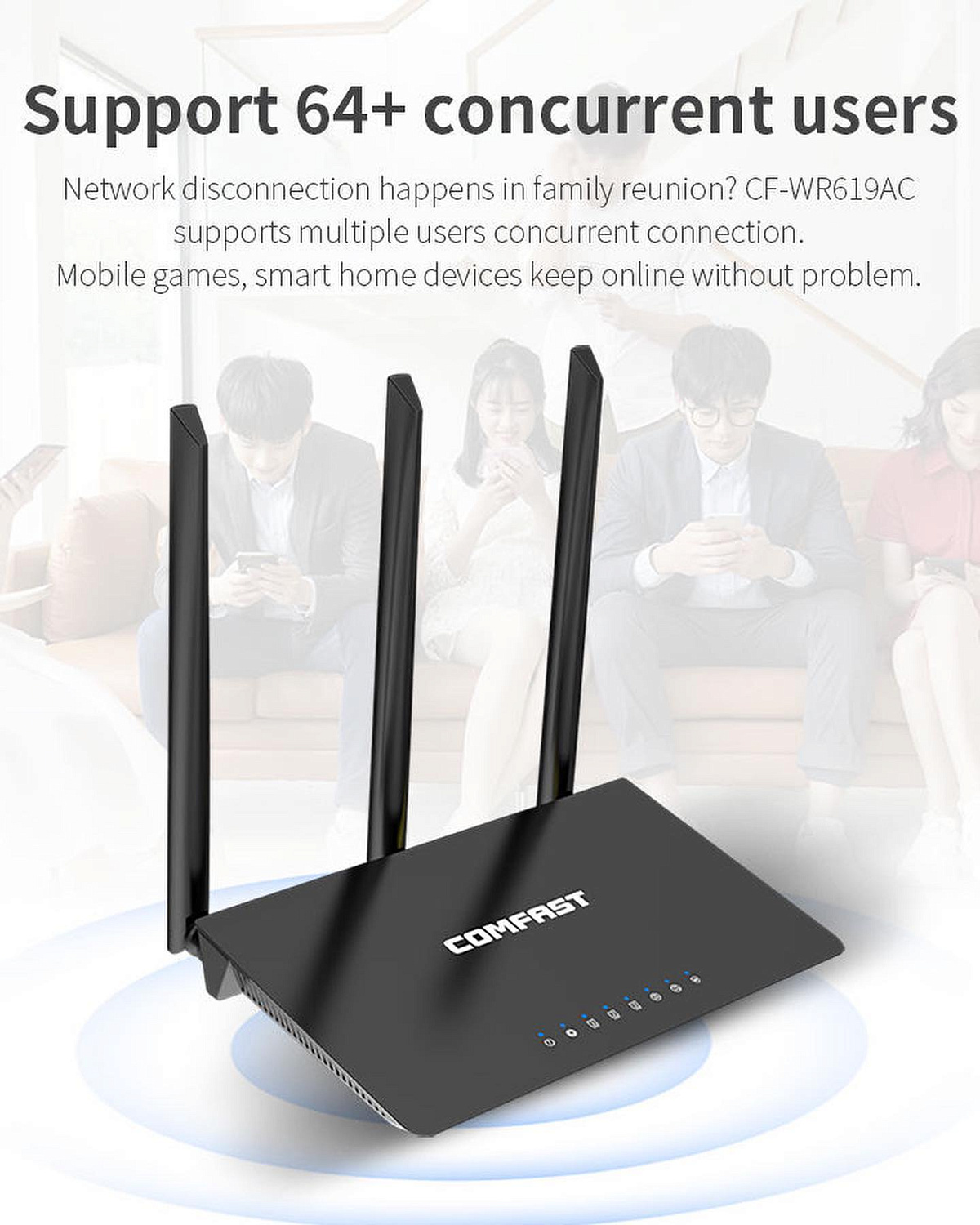 Wi-Fi Гигабитный маршрутизатор COMFAST CF-WR619AC