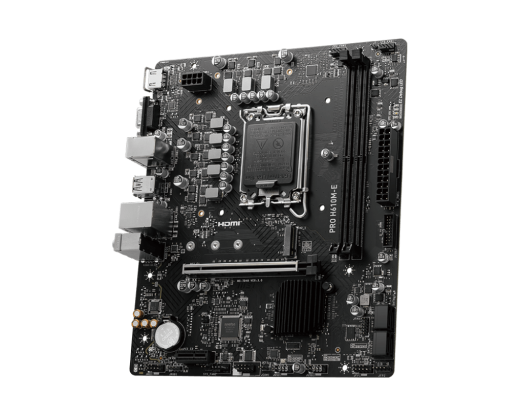 Материнская плата MSI PRO H610M-E LGA1700 H610 2xDDR5 4xSATA3 M.2 VGA HDMI mATX