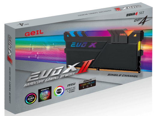 Оперативная память 16GB GEIL DDR4 3200MHz UDIMM PC4-25600 EVO X II Black RGB GEXSB416GB3200C16BSC