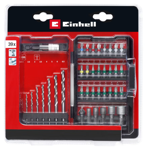 Набор бит/сверл Einhell Bit-Bohrerbox 39tlg. L-Box (49108911)