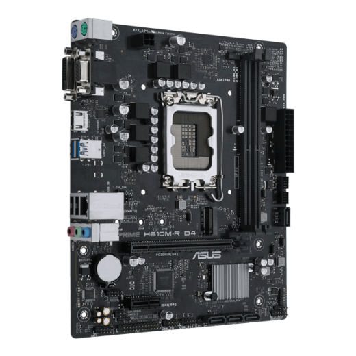 Материнская плата ASUS PRIME  H610M-R D4-SI, LGA1700 2xDDR4 4xSATA3 M.2 1xD-Sub 1xDVI 1xHDMI mATX