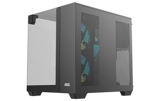 Корпус AOC CG389B 3F M-ATX/ITX 1xUSB2.0 1xUSB3.0 1xType-C 1xAudio/Mic Черный AOC-CG389-BF3V1R0T3-G