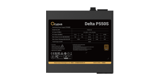 Блок питания Ocypus Delta P550S 550W Non modular, 80+Bronze, КПД 87% Черный,Delta-P550S-BDFBK025X-EU