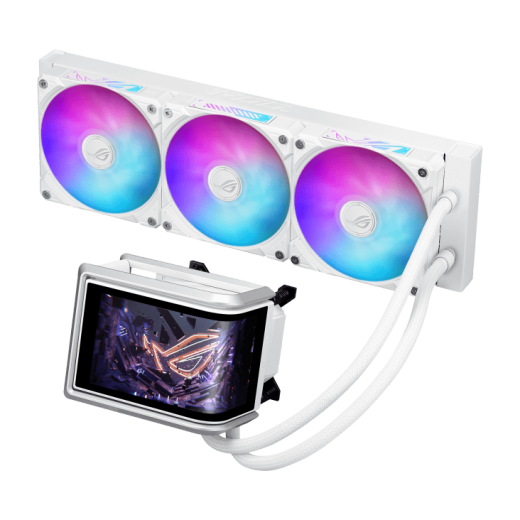 Водяное охлаждение CPU Asus ROG RYUO IV 360 ARGB WHT, 3x120mm, AMOLED-display, White